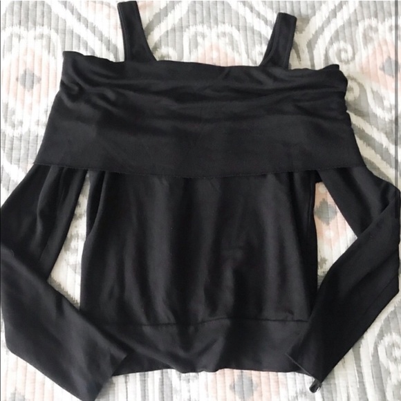 Revolve X Bailey 44 Soulmate Cold-Shoulder Long Sleeve Black Sweatshirt - Picture 4 of 8